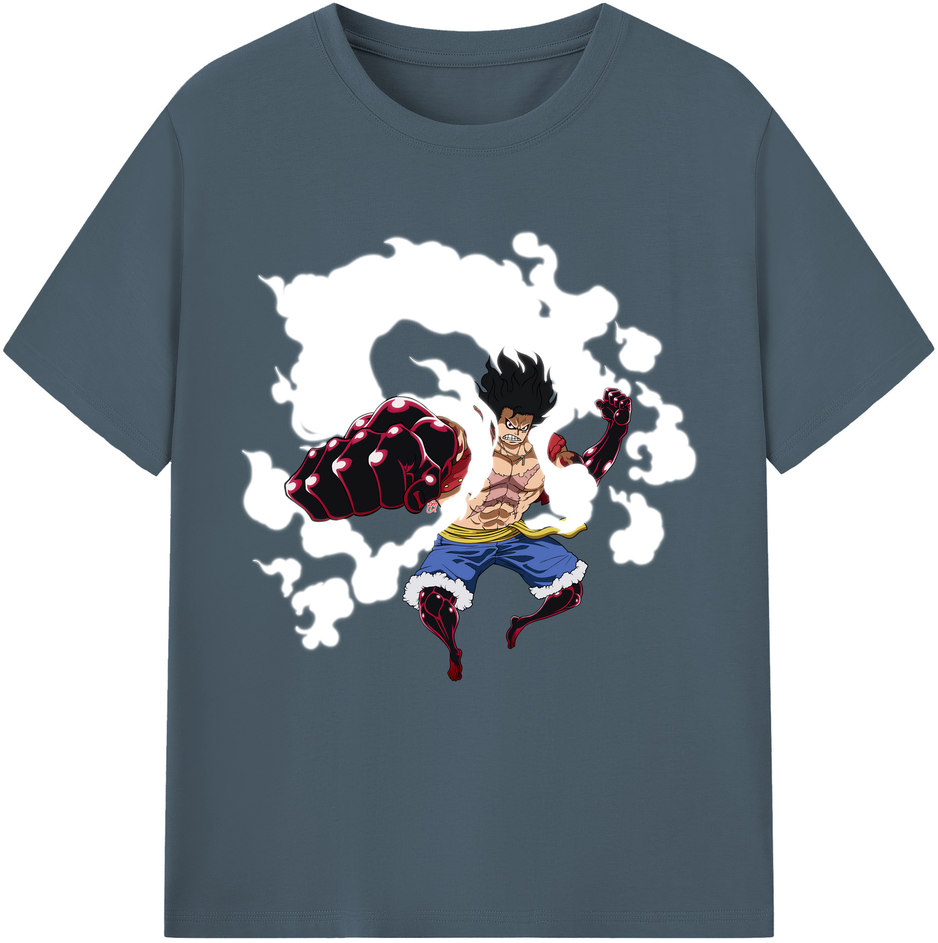 ワンピース モンキー・D・ルフィ ONE PIECE Monkey D. Luffy 綿100％半袖Tシャツ（フロントプリント）